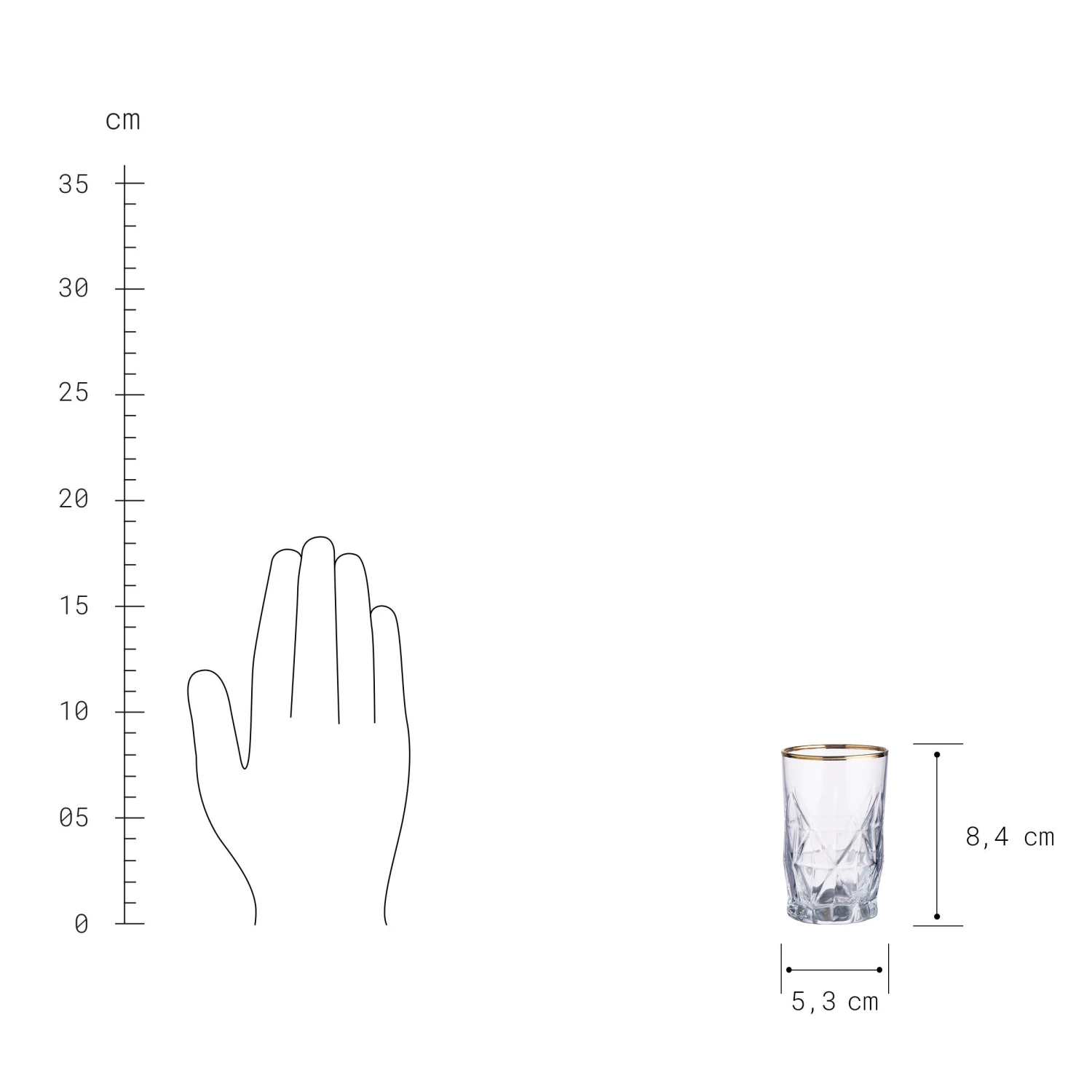 UPSCALE 6x Schnapsgläser 110ml 3 UPSCALE 6x Schnapsgläser 110ml – Bild 3