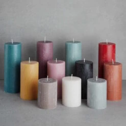 RUSTIC 6x Stumpenkerze Höhe 9cm -Haushaltsgegenstände Rabatte BUN01733 1