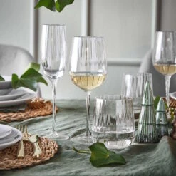 MODERN TIMES 6x Weißweingläser Mit Rillen 400ml -Haushaltsgegenstände Rabatte BUN01836 4